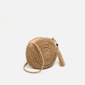 Roundy bolso bandolera redondo efecto rafia 