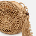 Roundy bolso bandolera redondo efecto rafia 