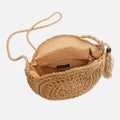 Roundy bolso bandolera redondo efecto rafia 