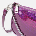 Sparkling bolso de hombro de fiesta con asa bandolera 