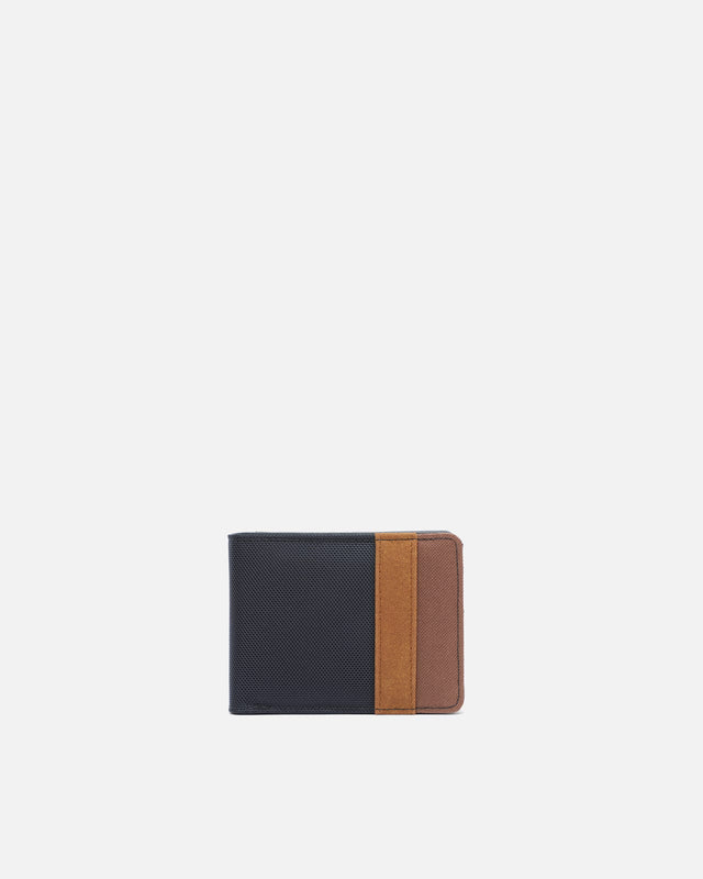 Wallet with compartment for banknotes, cards and coins