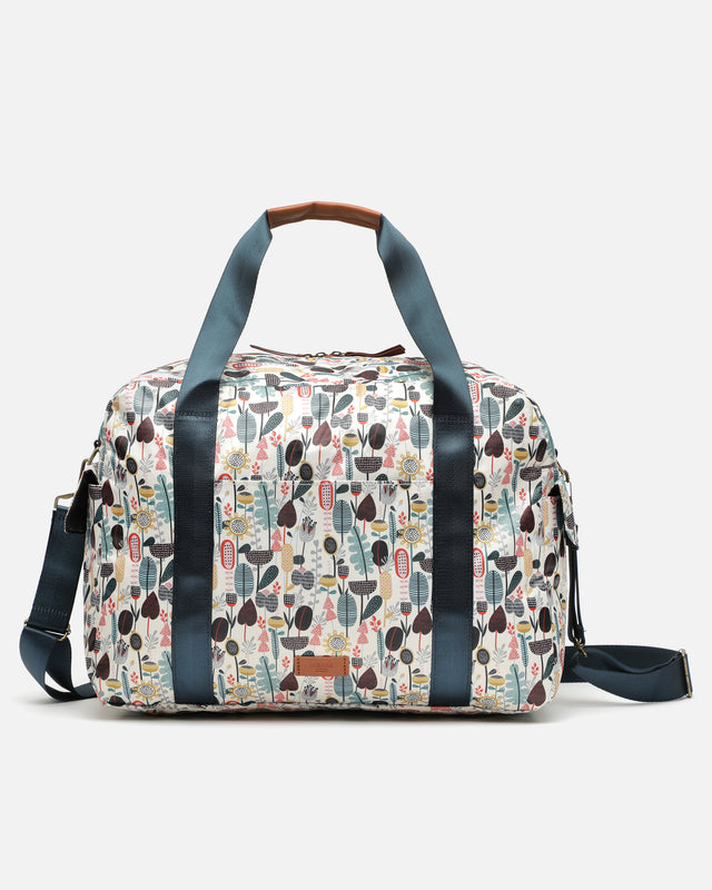 Bosque Printed weekend bag with removable shoulder strap