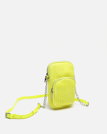 Bijou bolso bandolera mini para móvil de rafia 