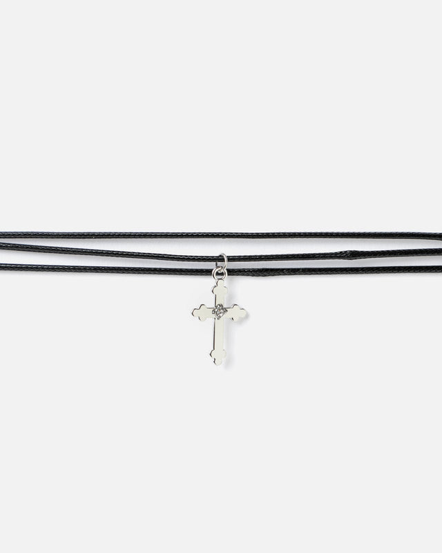 Collier type choker avec croix