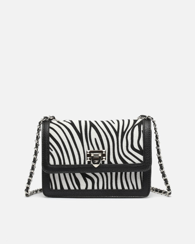 Bolso bandolera de fiesta con estampado animal print