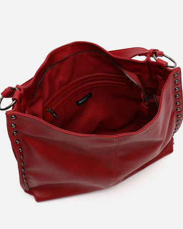 Prido bolso hobo grande con detalles metálicos 