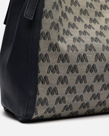 Mongras bolso de hombro grande con estampado monogram 