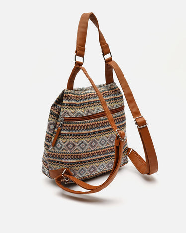 Misi mochila antirrobo con estampado jacquard 