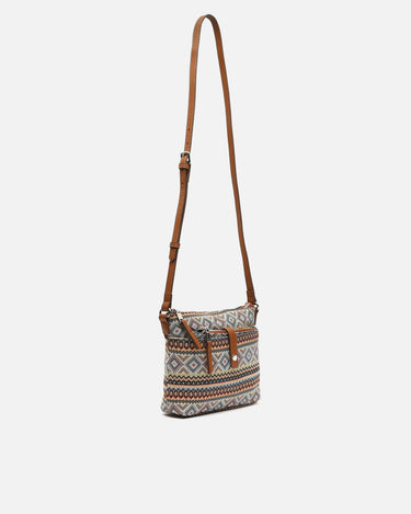 Misi bolso bandolera con estampado jacquard y neceser pequeño 