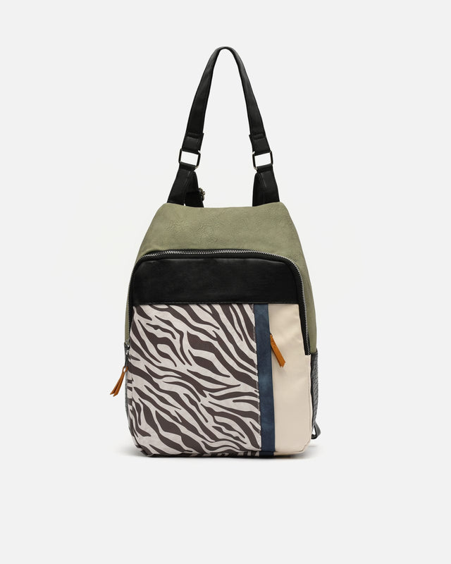 Mochila antirrobo con estampado animal print