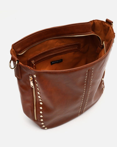 Jitan bolso hobo grande con asa bandolera extraíble y detalles metálicos 