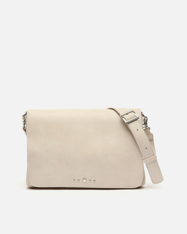 Nesqui-1 shoulder bag with flap and metal details