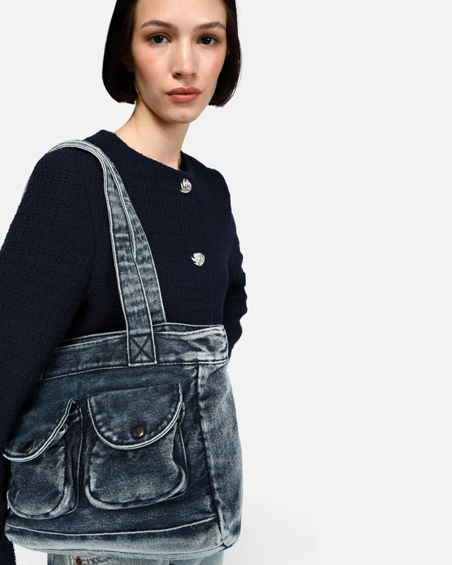 Bolso de hombro denim