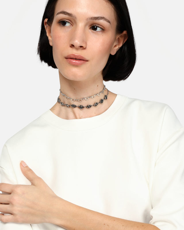 Collar tipo choker con abalorios